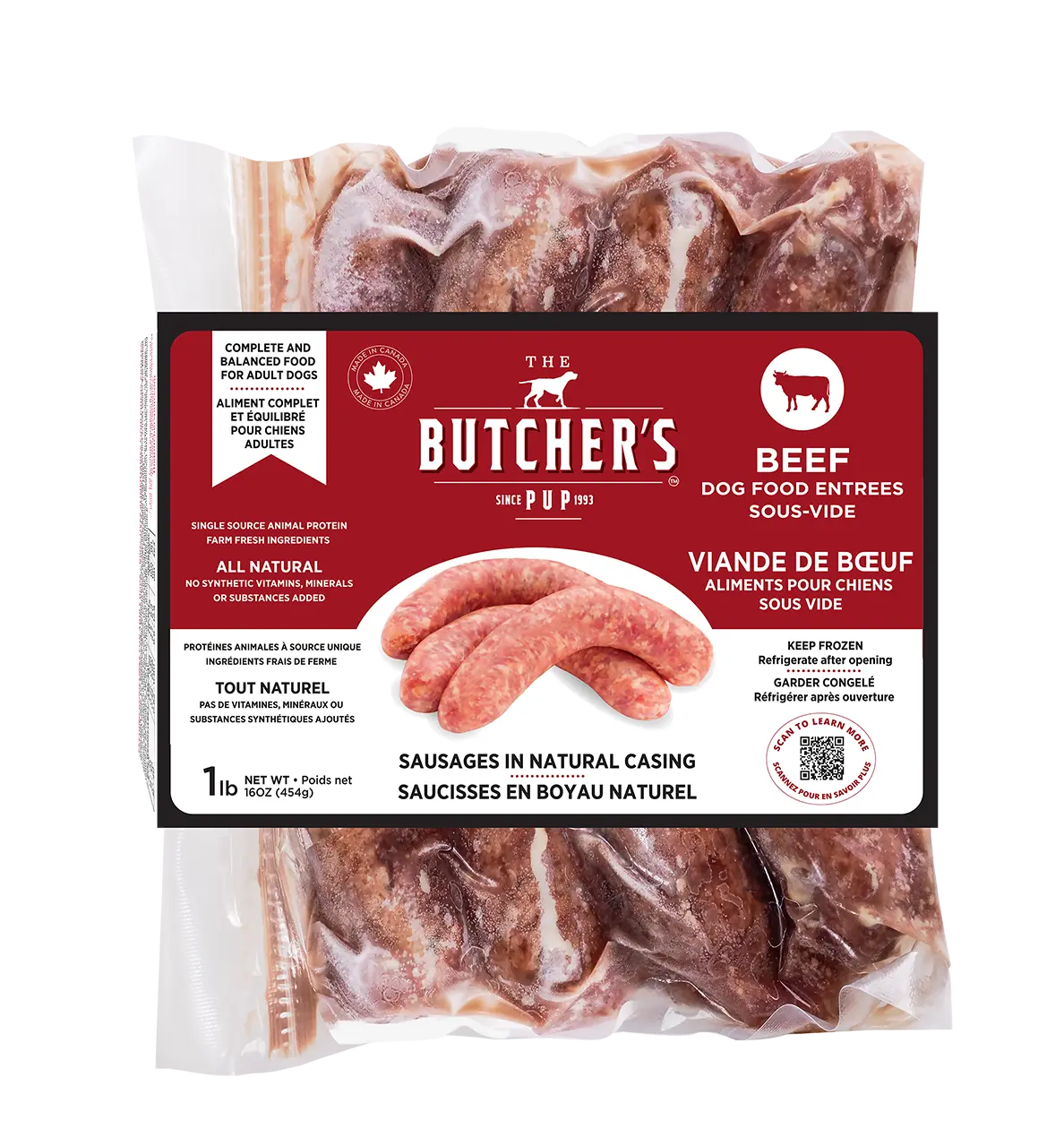 Butcher's Pup - Saucisse pour chien 1 lbs Butcher"s Pup