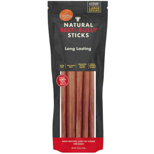 Canine Naturals - Bully Stick boeuf 10" (Paquet de 4)
