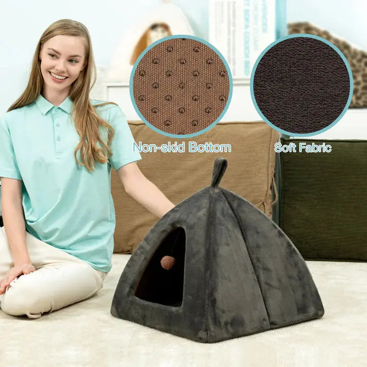 CozyTails - Maison Pyramide pour Chats ou Petits Chiens - Variétés de Couleur CozyTail