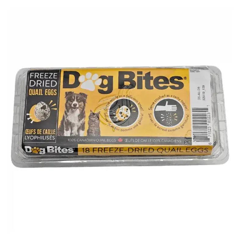 Dog Bites - Friandises Oeufs de caille lyophilisée pour chiens Dog Bites