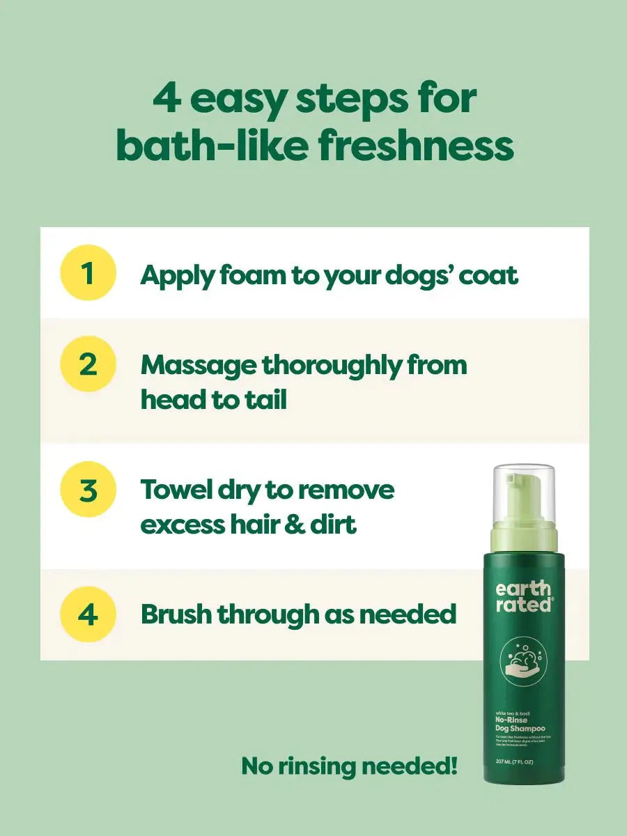Earth Rated - Shampoing sans rinçage pour chiens Earth Rated
