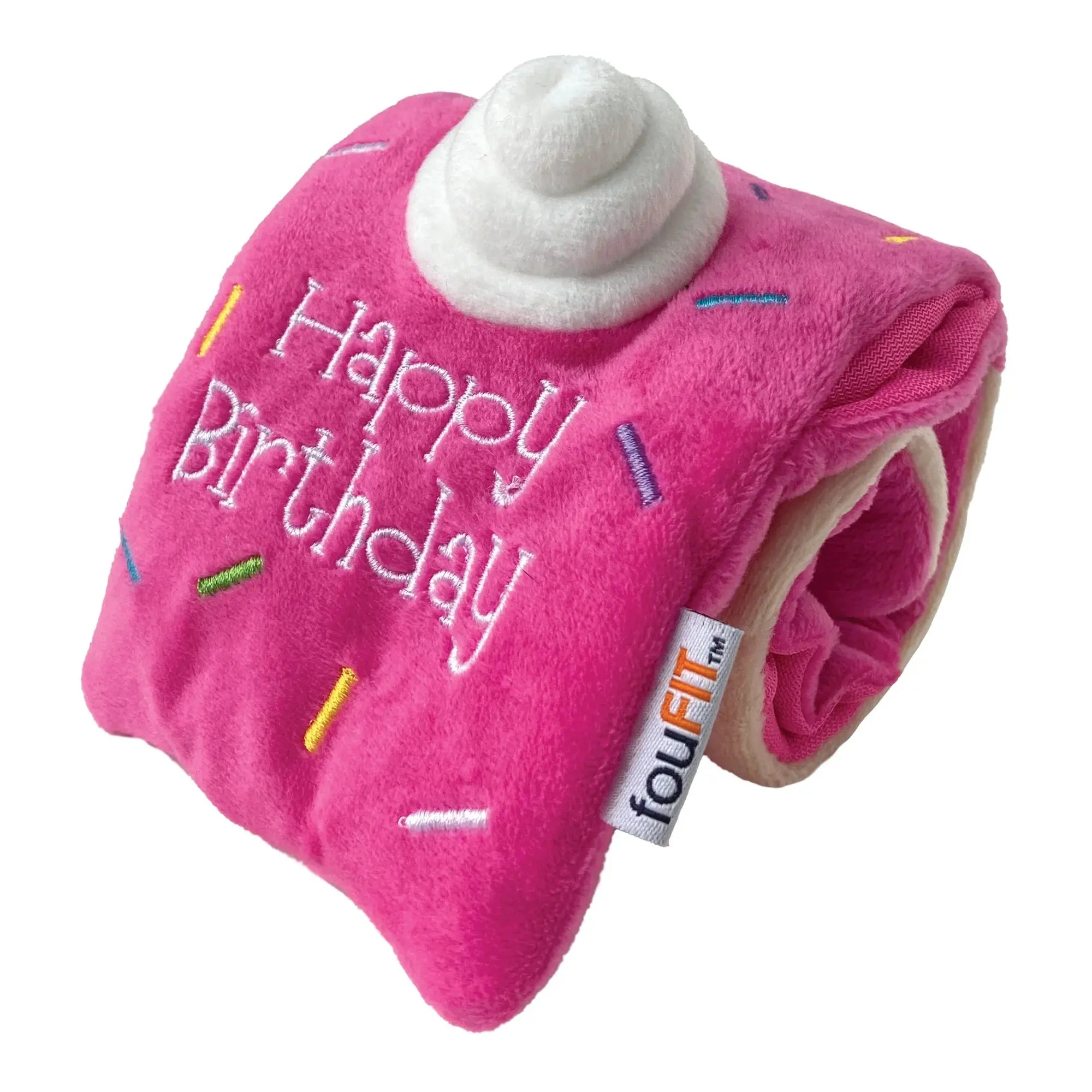 Foufou Brands - Jouet Gâteau d'anniversaire roulé pour chiens Foufou Brands