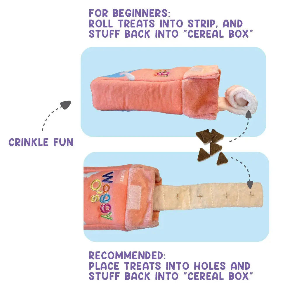 Foufou Brands - Jouet Hide 'n Seek Céréale Waggy pour chiens