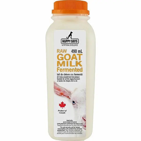 Happy Days - Lait de Chevre Fermente pour animaux 490ml Happy Days