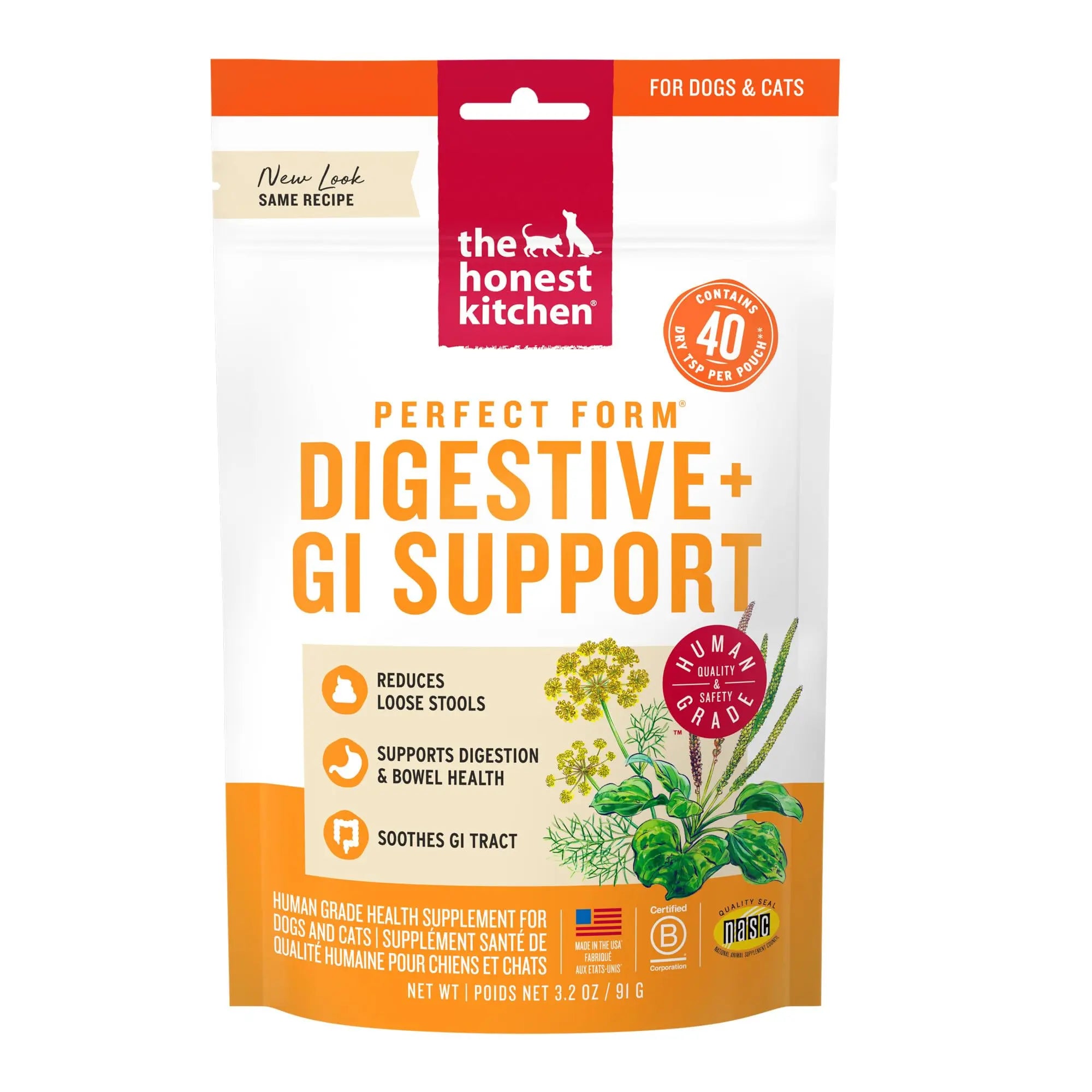 Honest Kitchen - Complément digestif à base de plante pour animaux