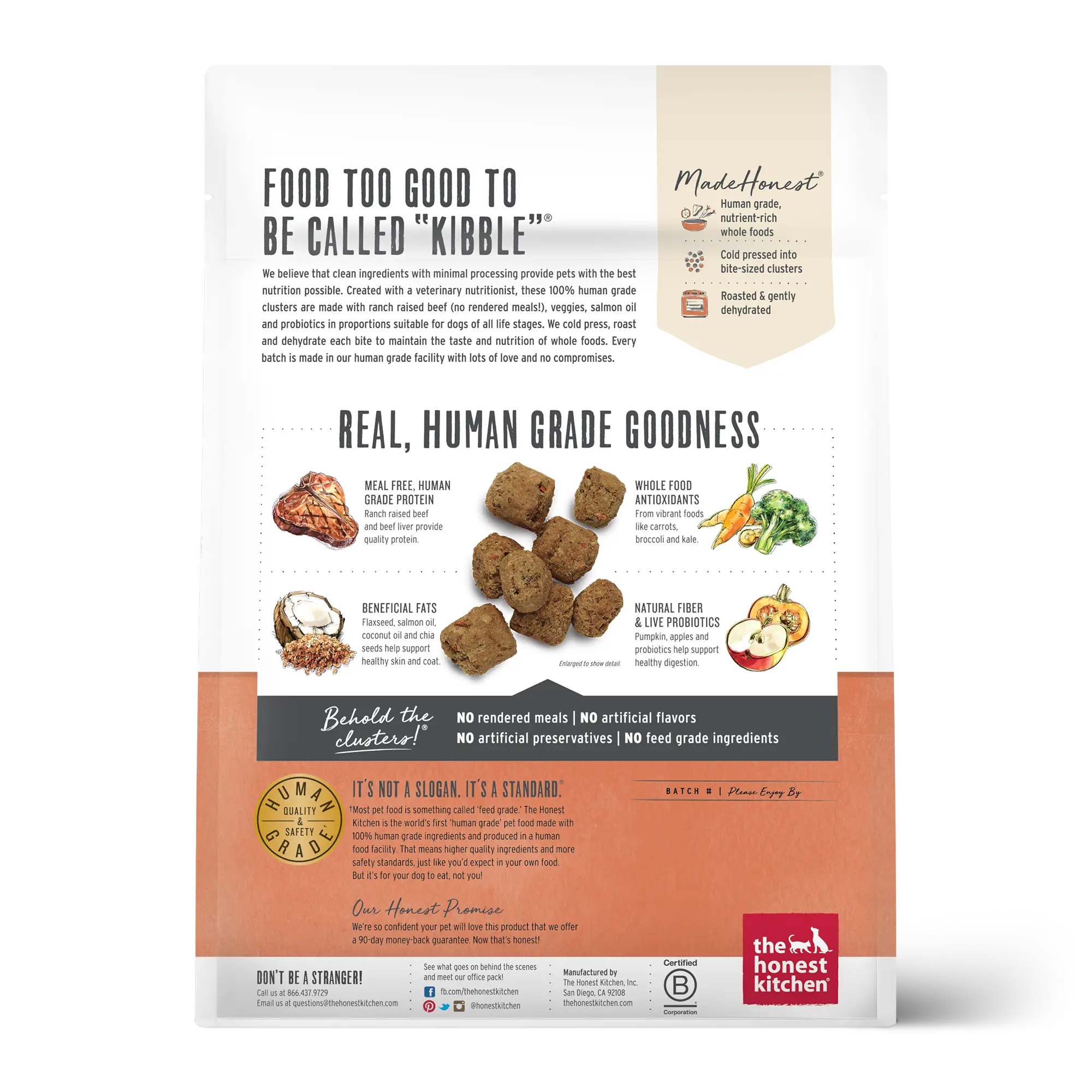 Honest Kitchen - Croquettes pour Chien Sans Céréales et Grains Entiers The Honest Kitchen