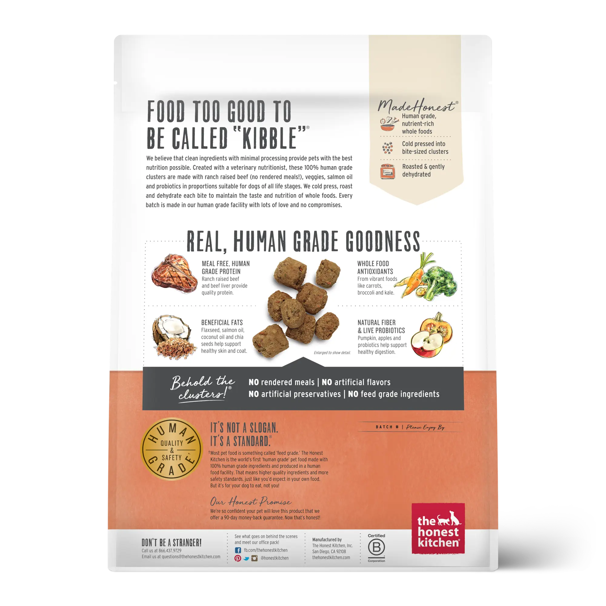 Honest Kitchen - Croquettes pour Chien Sans Céréales et Grains Entiers The Honest Kitchen