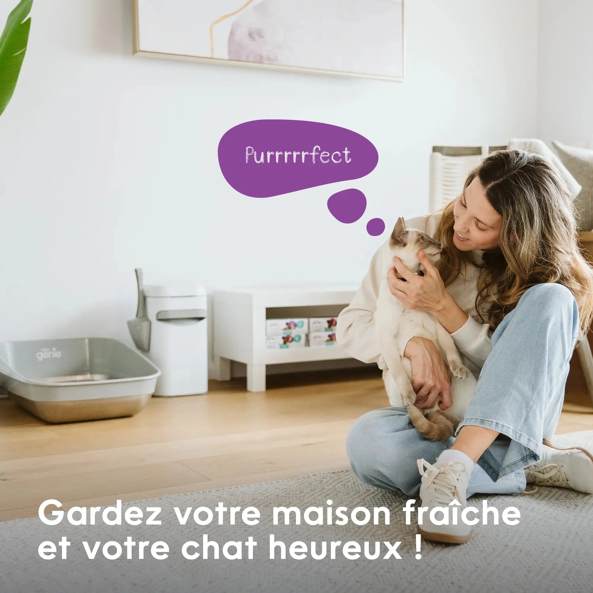 Litter Genie - Bac à litière Platinum Litter Genie