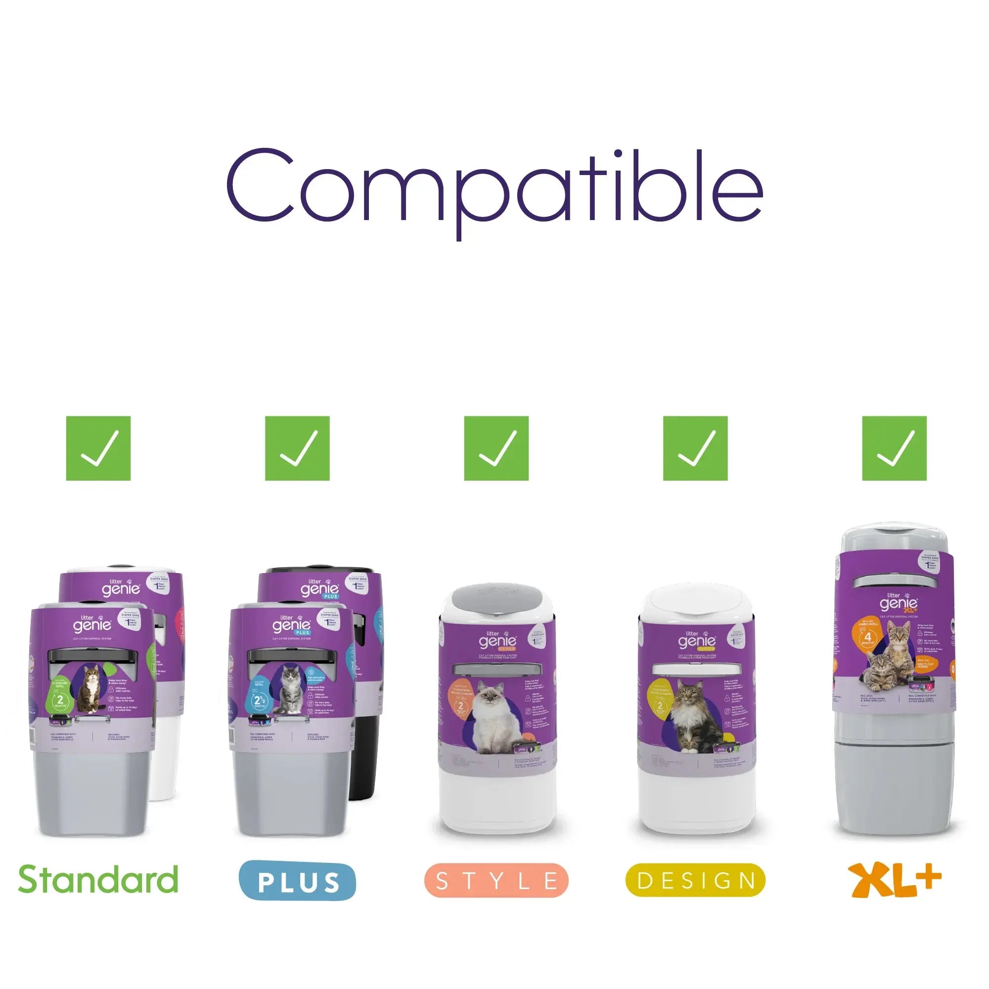 Litter Genie - Sacs de recharge pour poubelle Litter Genie