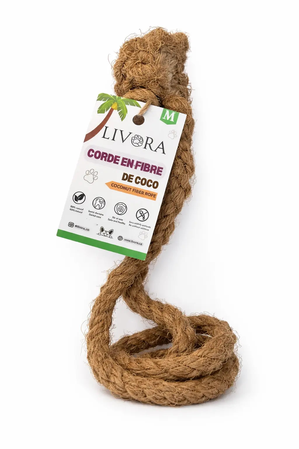 Livora - Cordre en fibre de coco pour chiens Livora