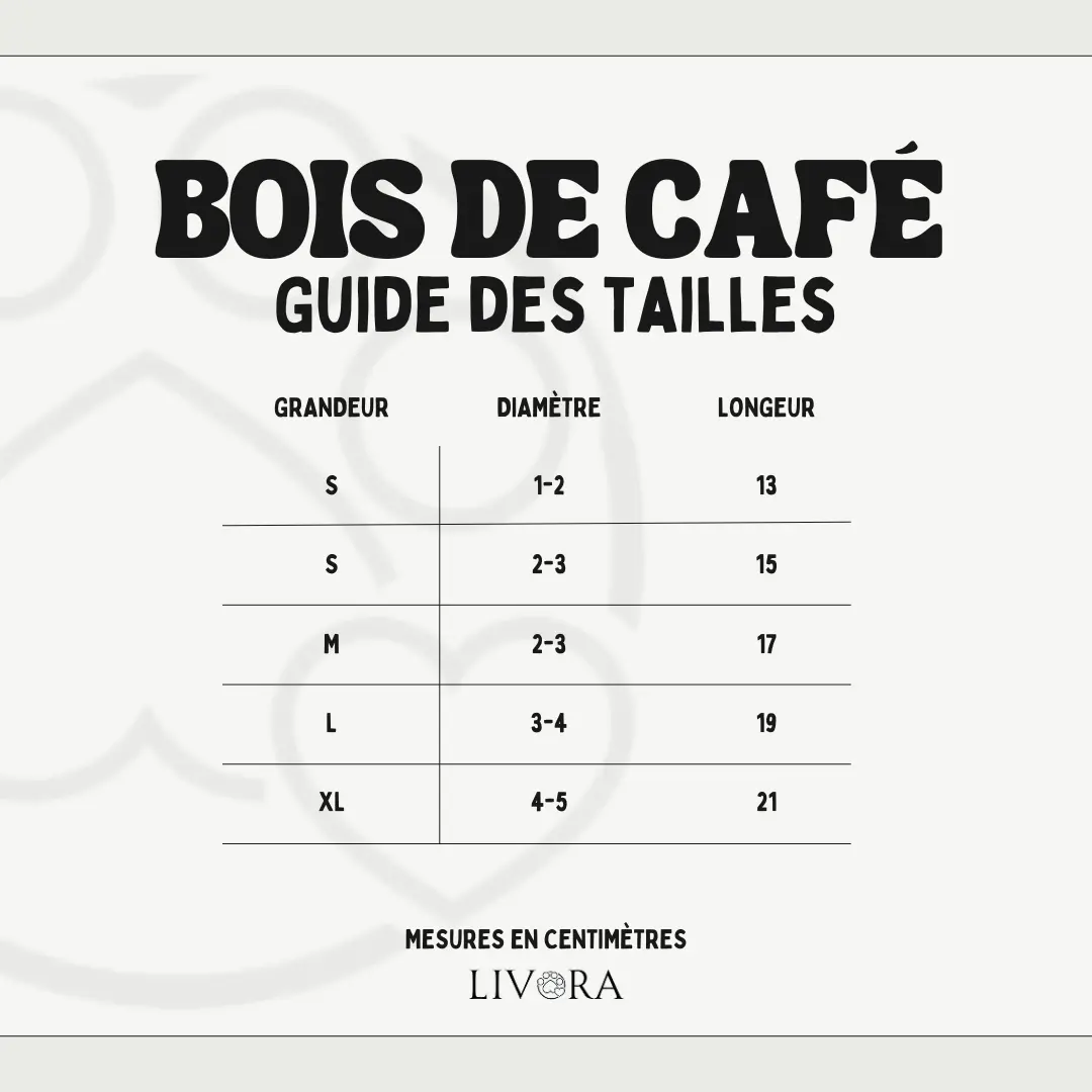 Livora - Os à mâcher en bois de café pour chien Livora