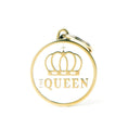 Load image into Gallery viewer, My Family - Médaillons pour chien - Big White Satin "The Queen" My Family

