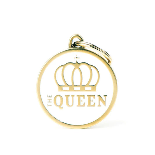 My Family - Médaillons pour chien - Big White Satin "The Queen" My Family