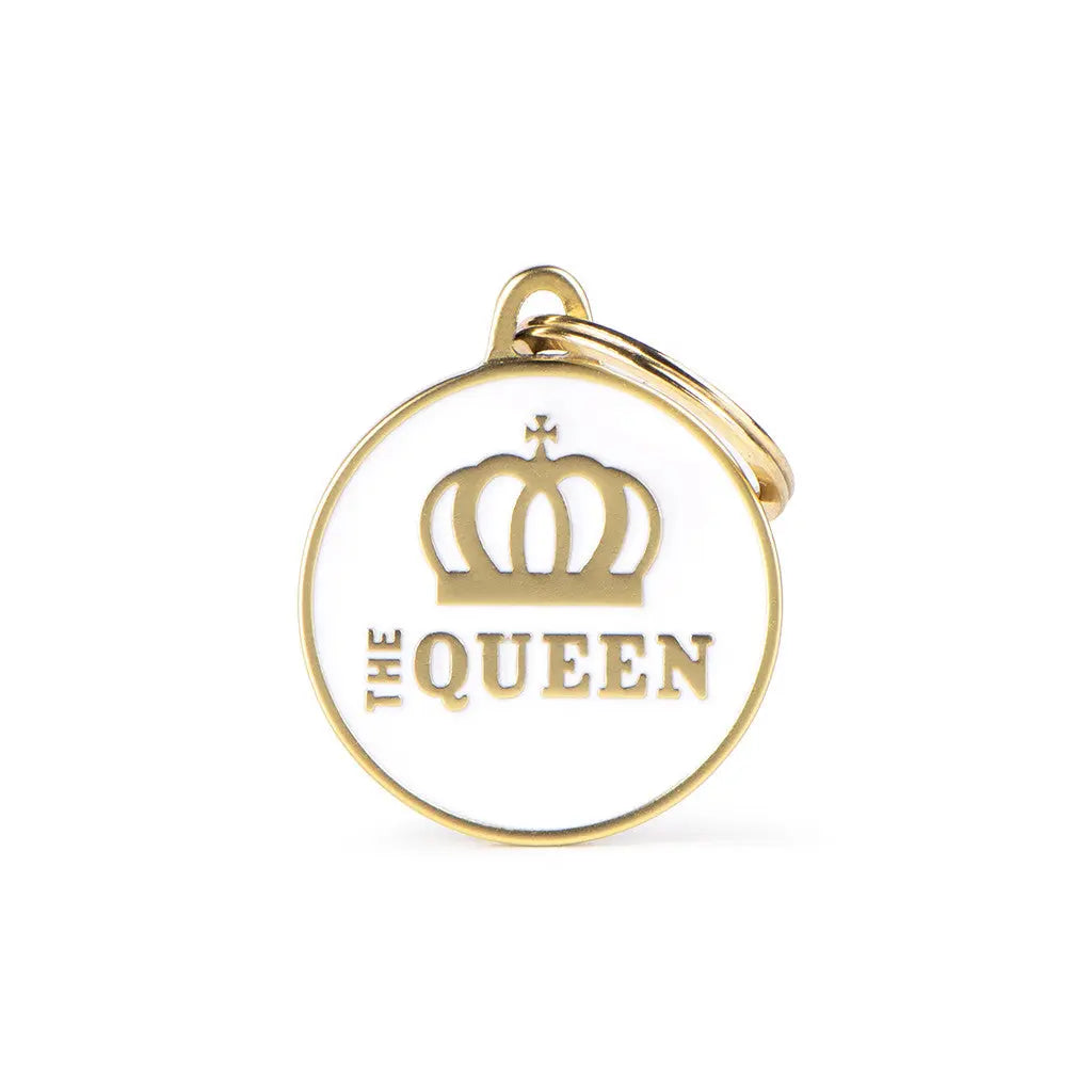 My Family - Médaillons pour chien - Big White Satin "The Queen" My Family