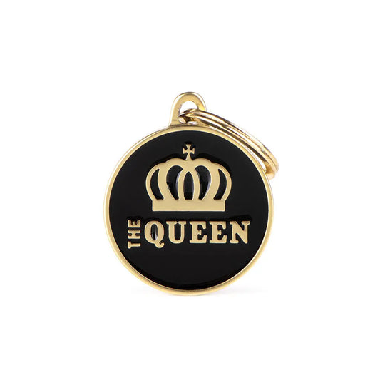 My Family - Médaillons pour chien - Big White Satin "The Queen" My Family