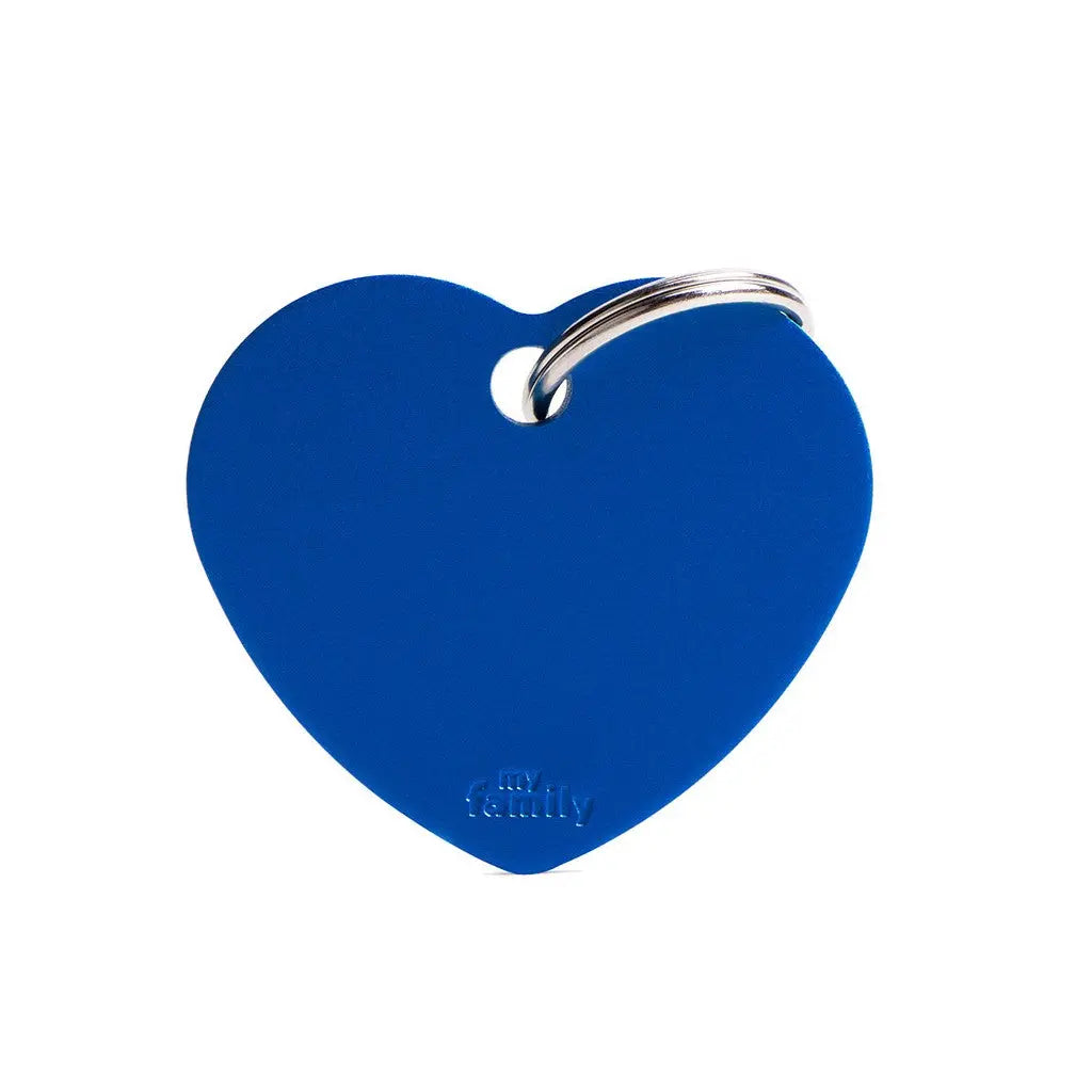 MyFamily - Médaille Grand Coeur bleu My Family