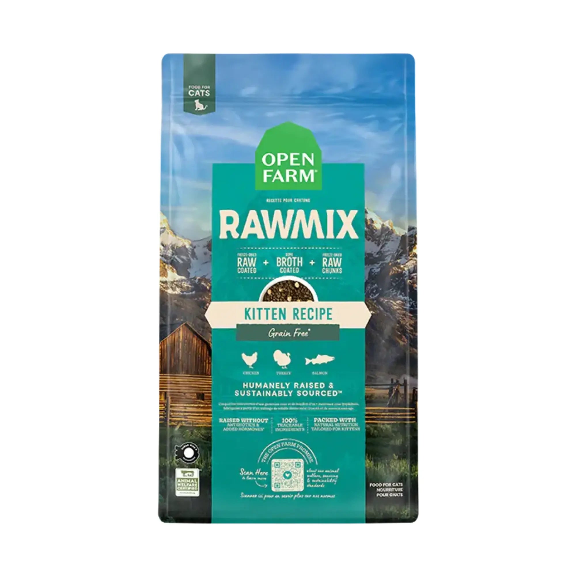 Open Farm Rawmix - Croquettes sans céréales pour chatons