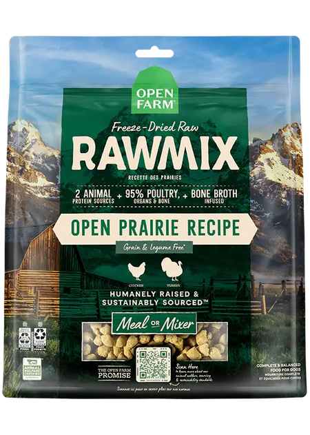 Open Farm - Rawmix Nourriture Crue Lyophilisée - Variétés de Saveur Open Farm