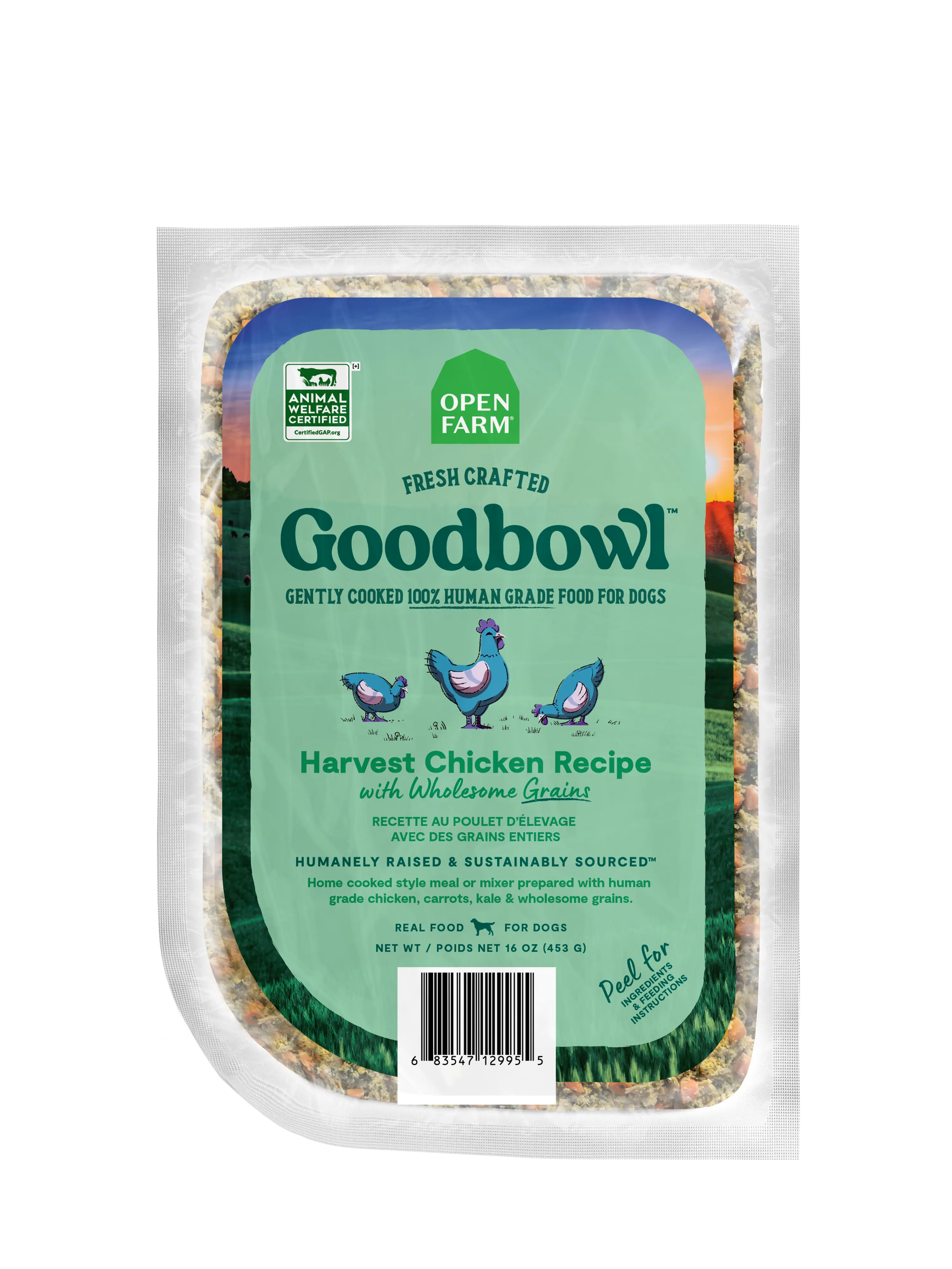 Open Farm - Recette Goodbowl Gently Cooked congelée pour chien Open Farm