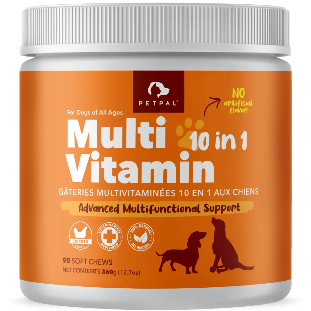 PetPal - Gâteries molles à mâcher multivitamines pour chiens - Complément pour animaux de compagnie Petpal