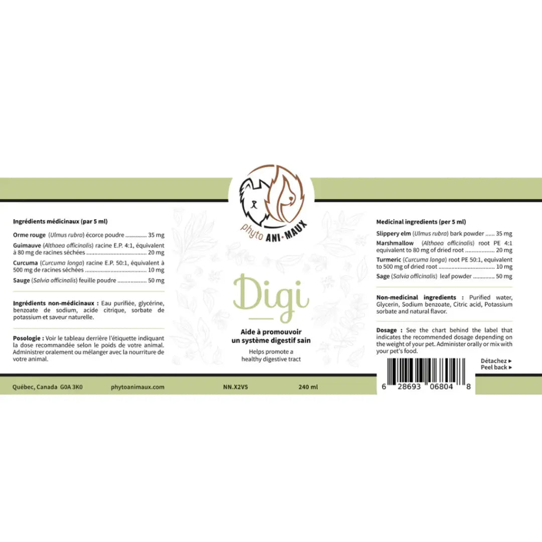 Phyto Animaux - Liquide thérapeutique pour la digestion des animaux Phyto Animaux