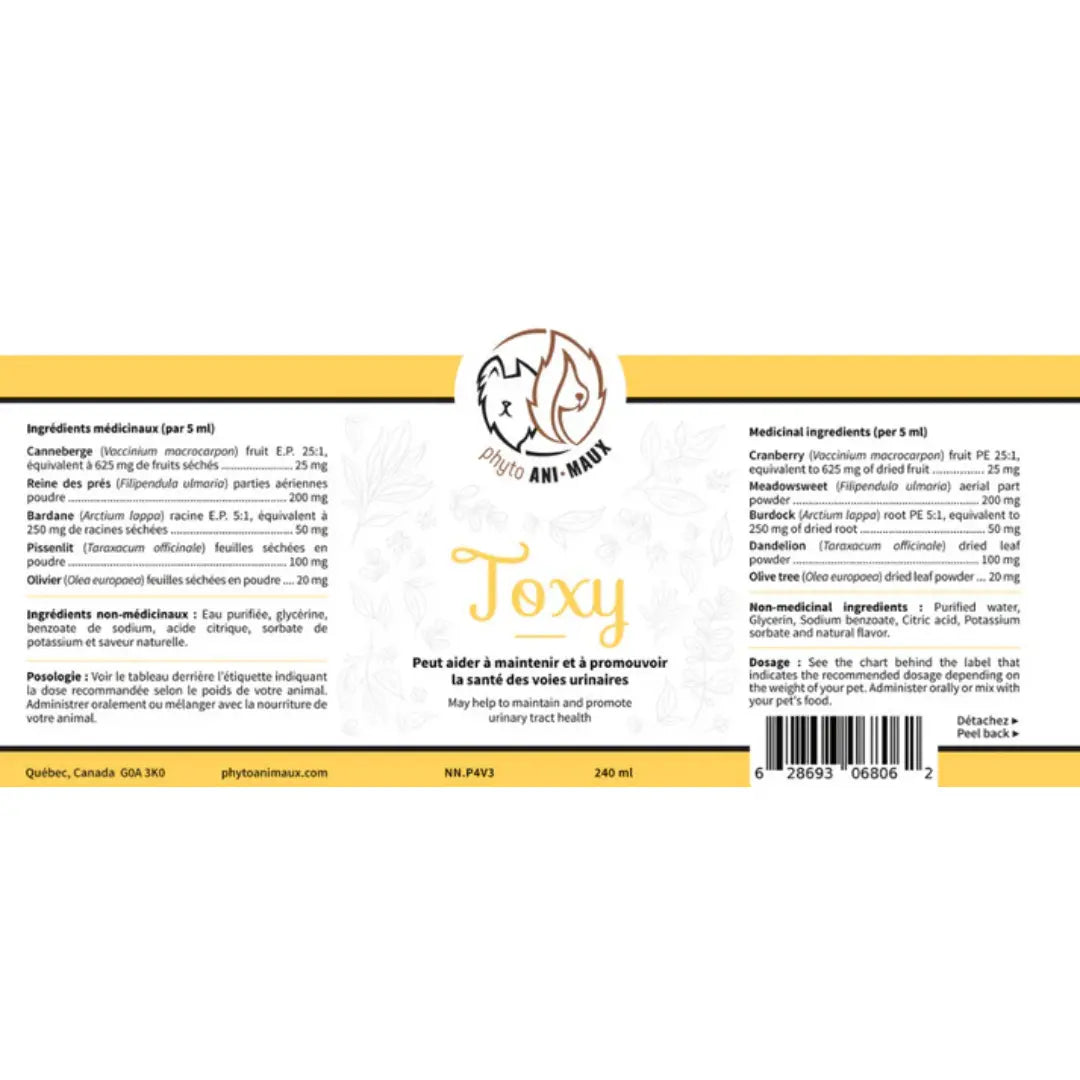Phyto Animaux - Liquide thérapeutique pour les voies urinaires des animaux Phyto Animaux