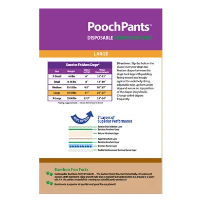 Pooch Pants - Couche jetable pour chiens en bamboo (femelle) Pooch