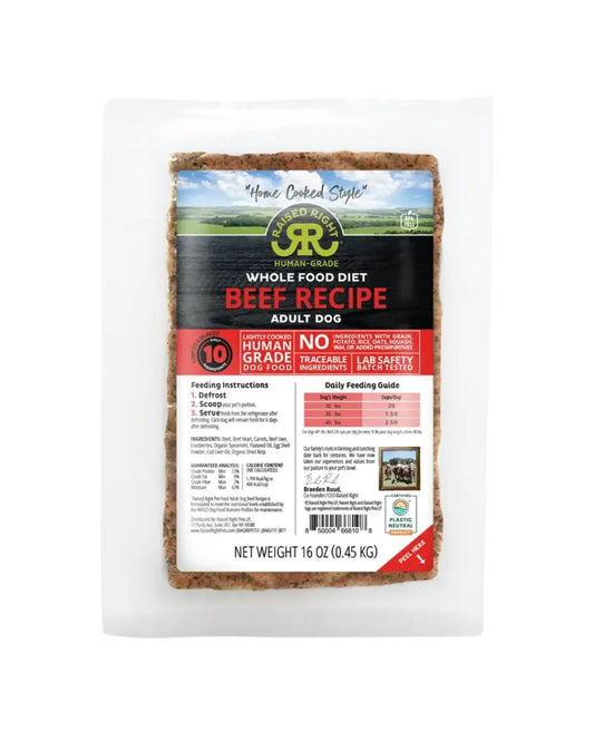 Raised Right® – Nourriture Crue Surgelée pour Chien Raised Right