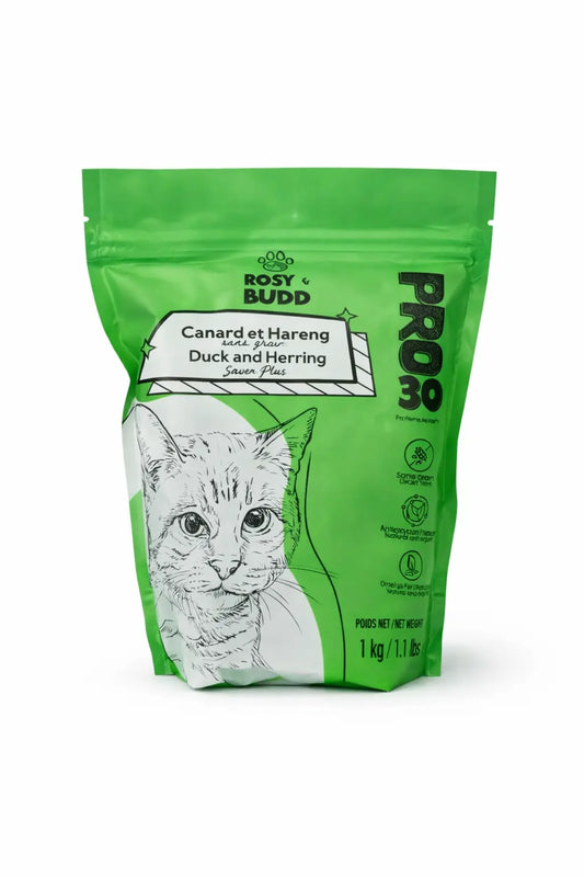 Rosy & Budd - Croquettes Sans Grains Canard & Hareng pour chat Rosy & Budd