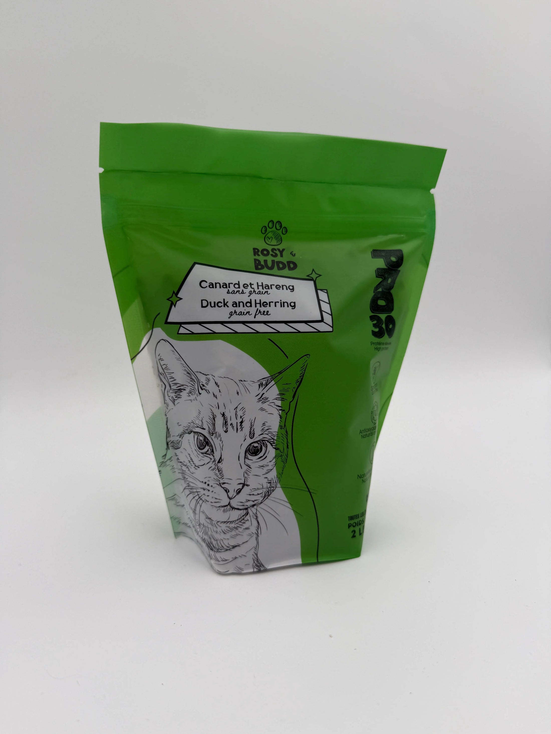 Rosy & Budd - Croquettes Sans Grains Canard & Hareng pour chat (20 lb) Rosy & Budd