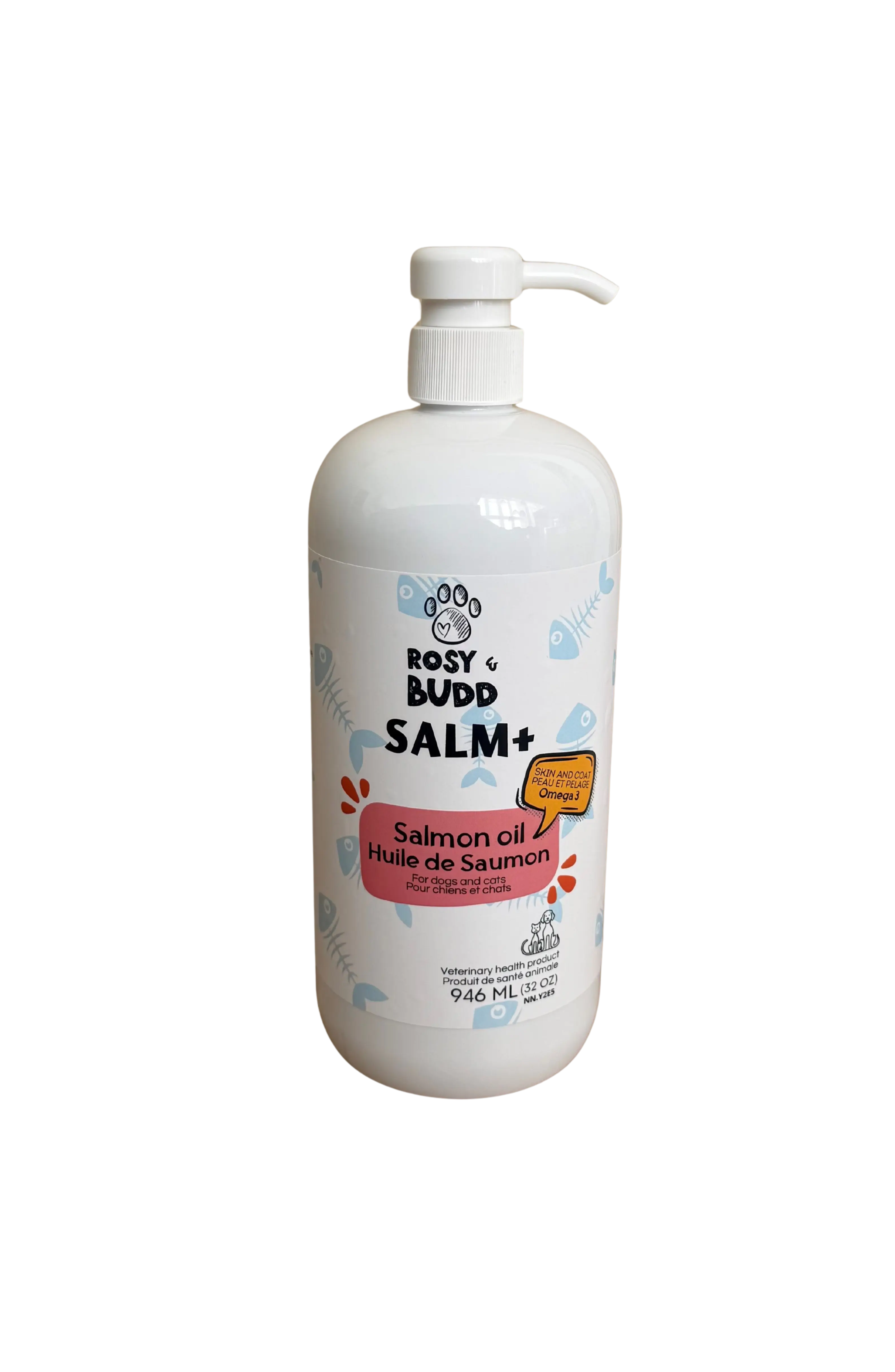 Rosy & Budd - Huile de Saumon SALM+ 947 ml pour animaux