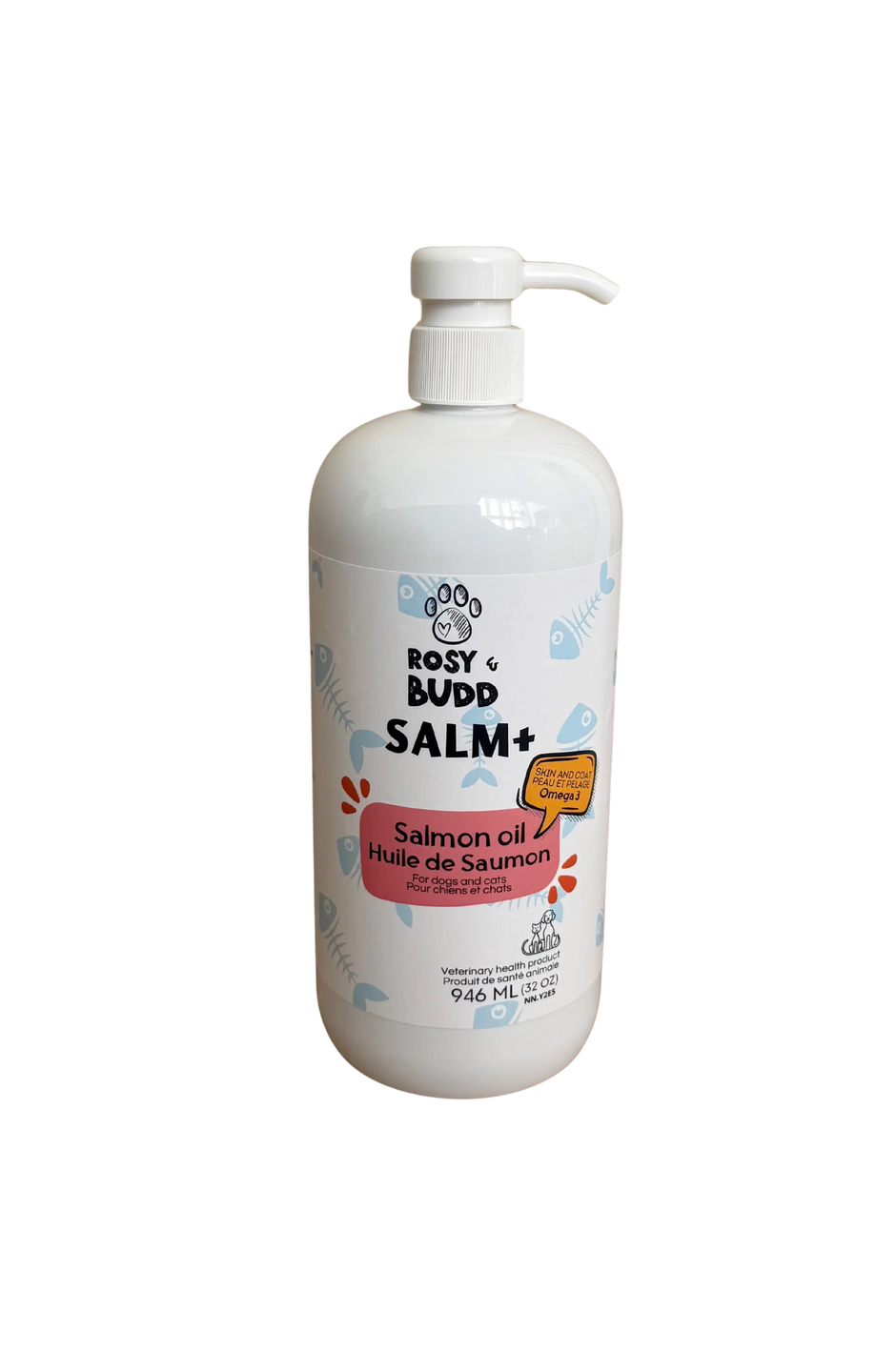 Rosy & Budd - Huile de Saumon SALM+ 947 ml pour animaux Rosy & Budd