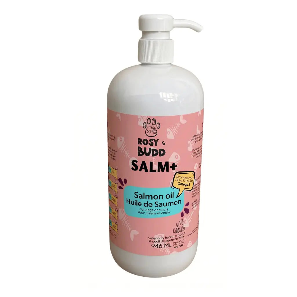 Rosy & Budd - Huile de Saumon SALM+ pour animaux Rosy & Budd