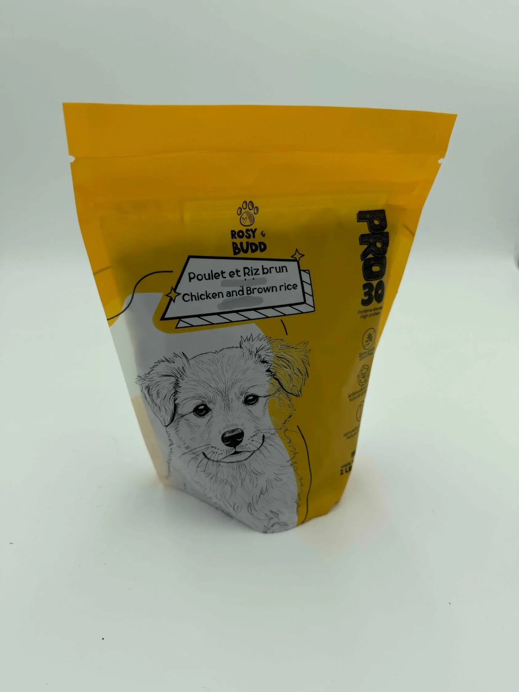Rosy & Budd - PUP30 Croquettes sans grains pour chiot au poulet & riz brun (20 lbs) Rosy & Budd