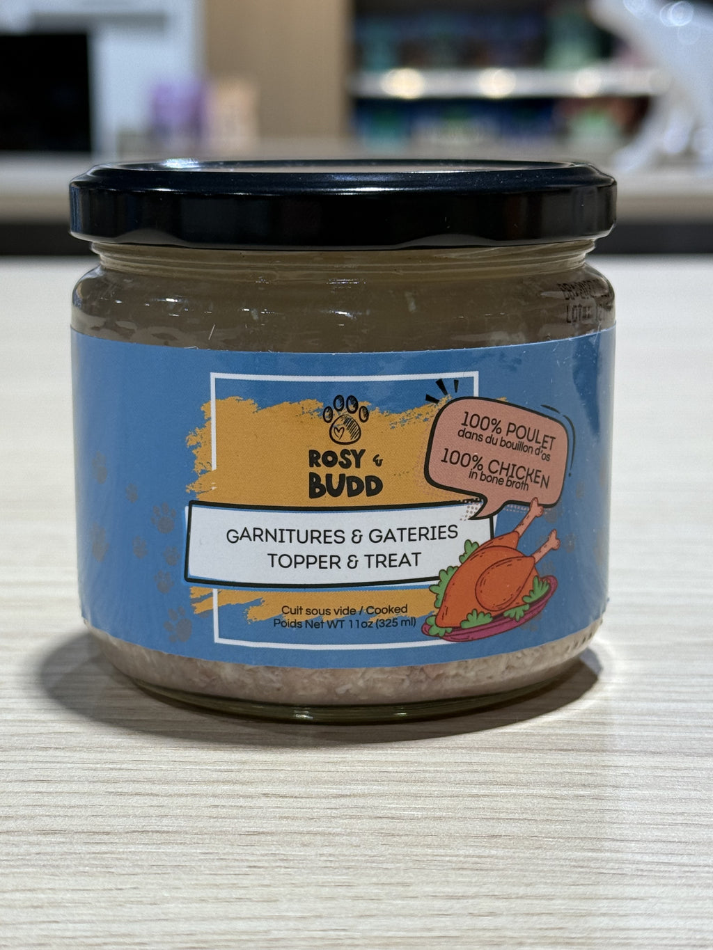 Rosy & Budd - Topper Garniture pour chien au Boeuf, Poulet et Légumes Rosy & Budd