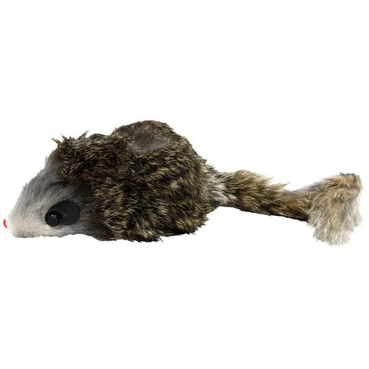 Spot - Cat Plush Toy: Shaggy Ferret with Rattle and Catnip