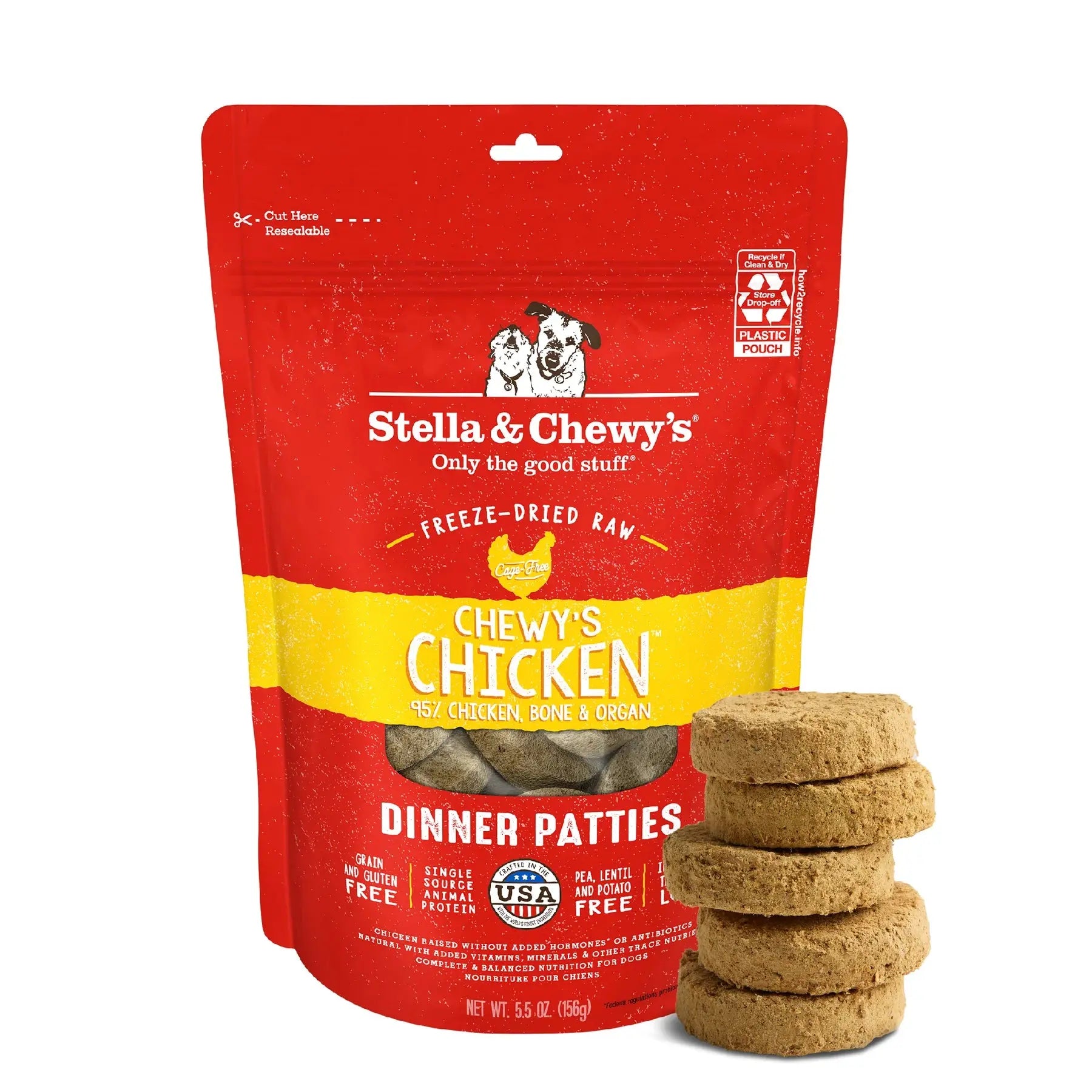 Stella & Chewy's - Dinner Patties Galettes Diner lyophilisées pour chien Stella & Chewy