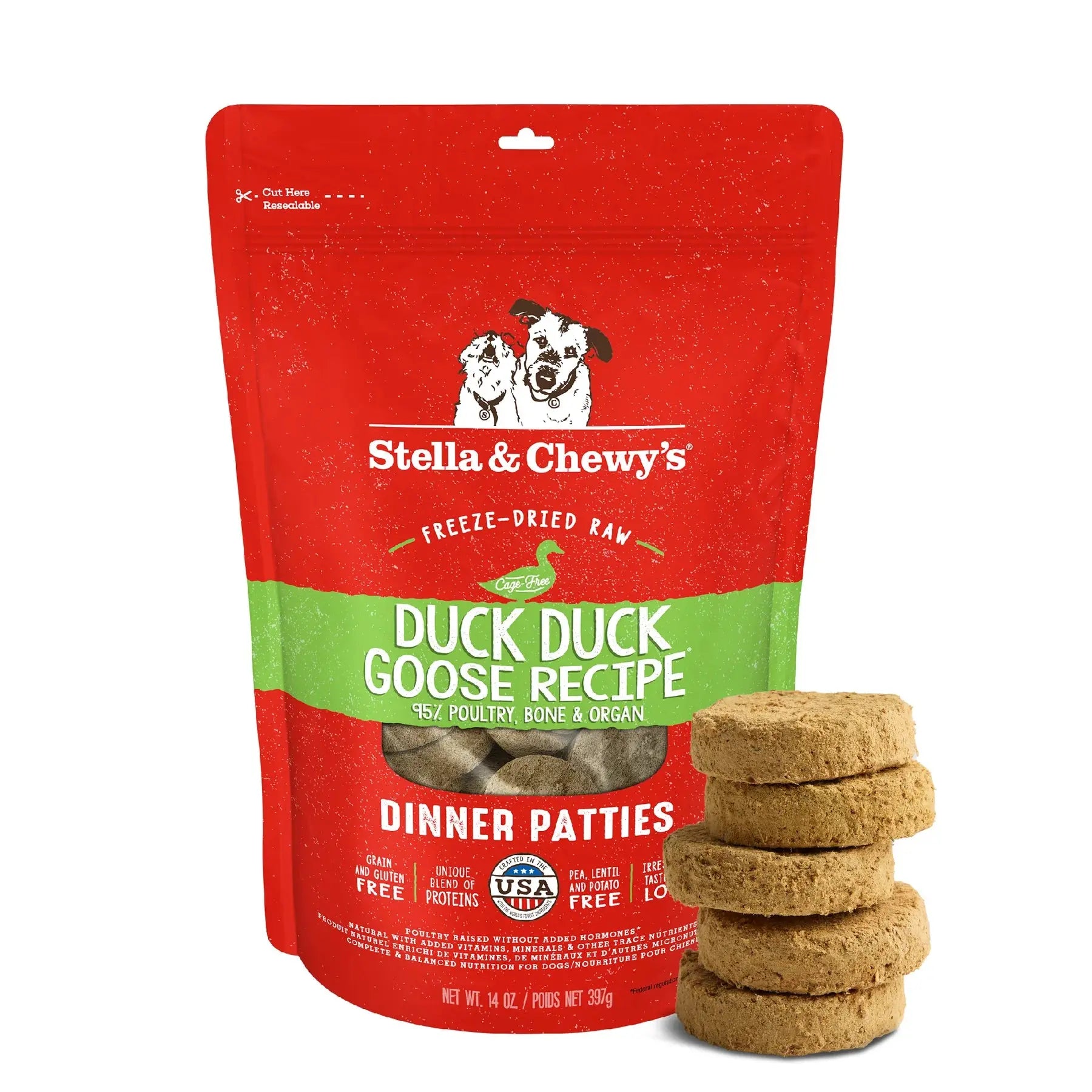 Stella & Chewy's - Dinner Patties Galettes Diner lyophilisées pour chien Stella & Chewy