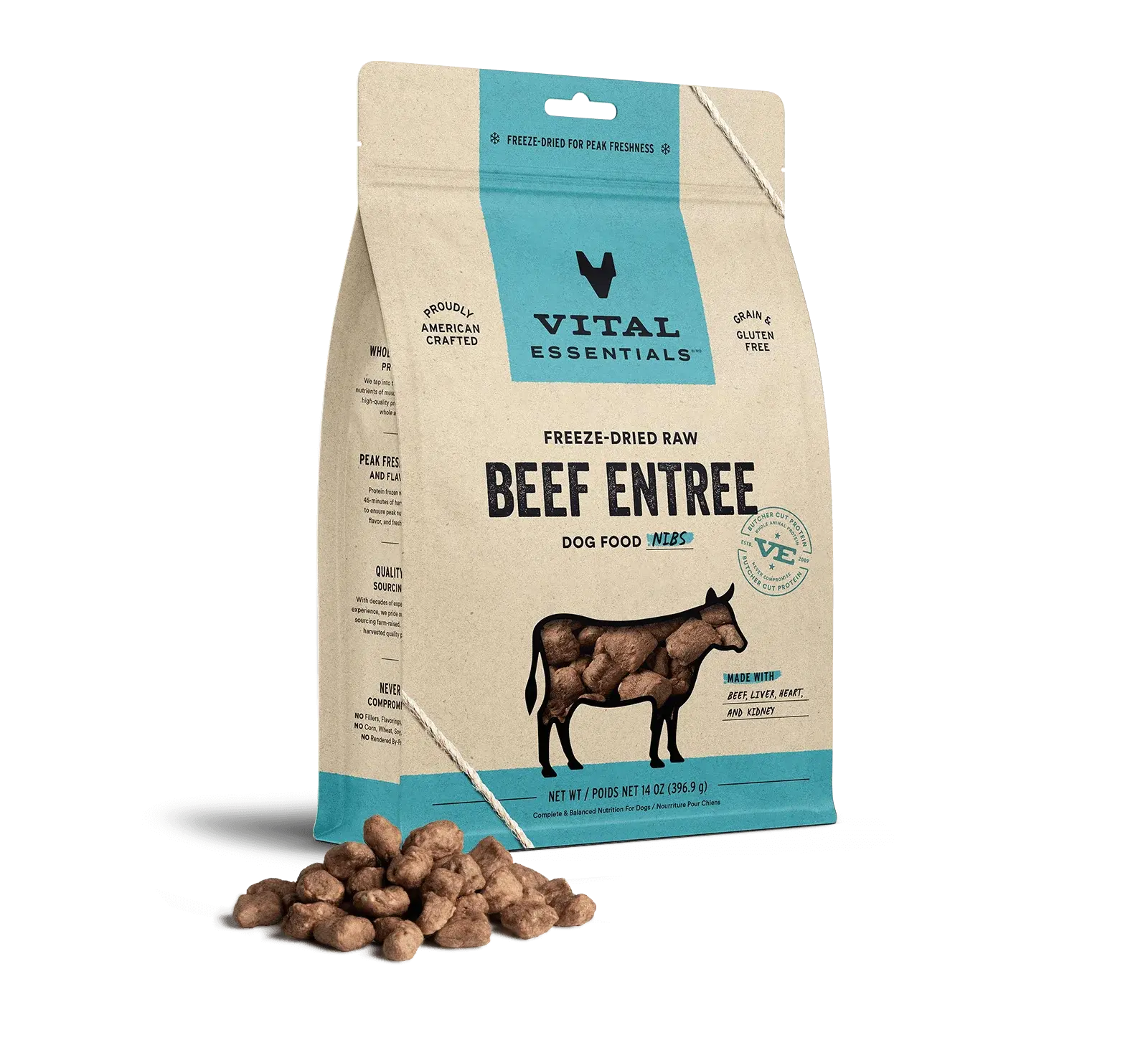 Vital Essentials - Mini galettes lyophilisées pour chien Vital Essentials