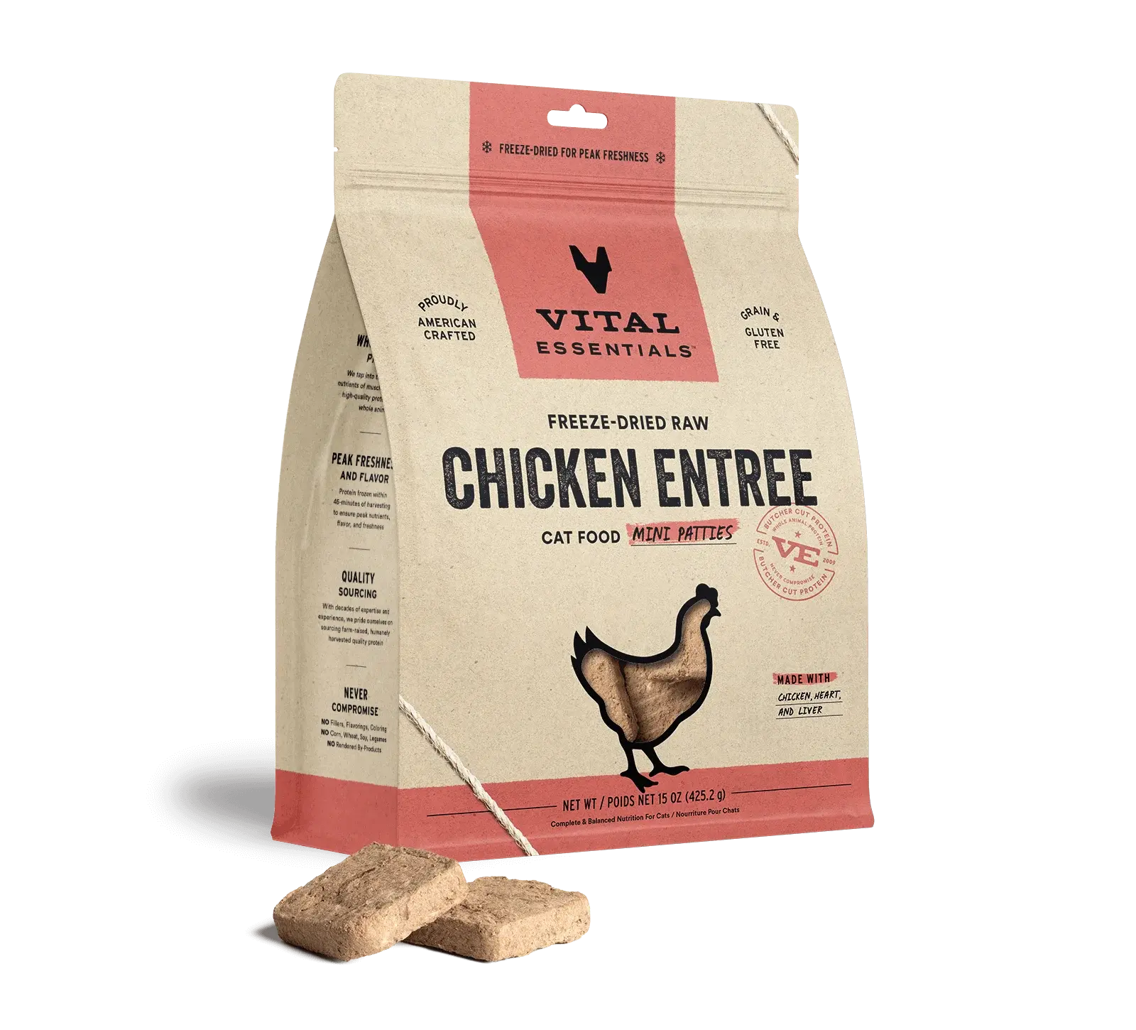 Vital Essentials - Mini galettes lyophilsées pour chat Vital Essentials