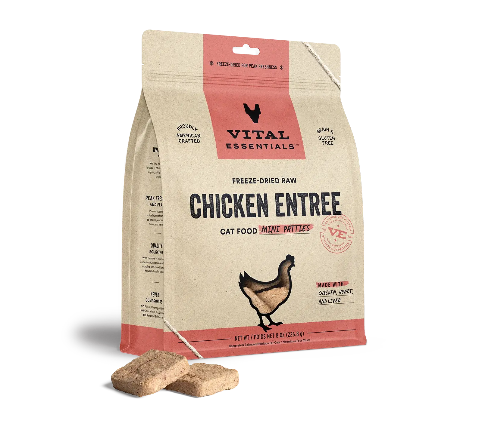Vital Essentials - Mini galettes lyophilsées pour chat Vital Essentials