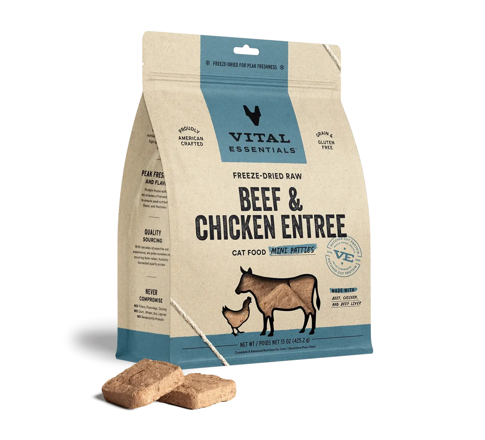Vital Essentials - Mini galettes lyophilsées pour chat Vital Essentials