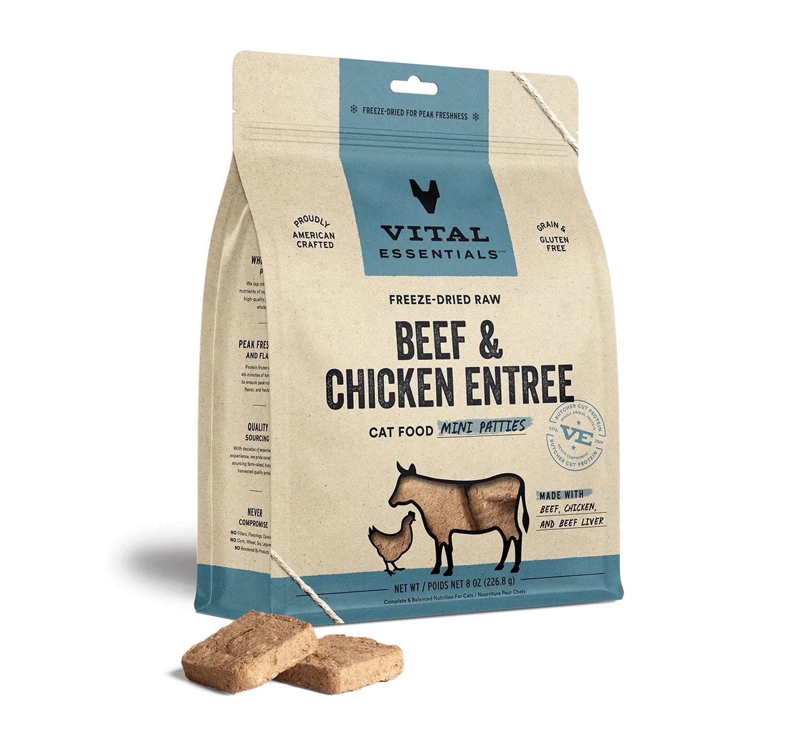 Vital Essentials - Mini galettes lyophilsées pour chat Vital Essentials