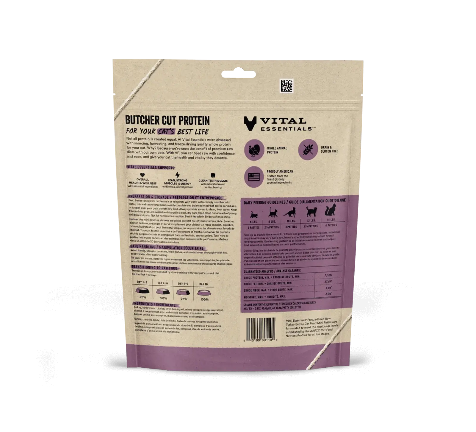 Vital Essentials - Mini galettes lyophilsées pour chat Vital Essentials