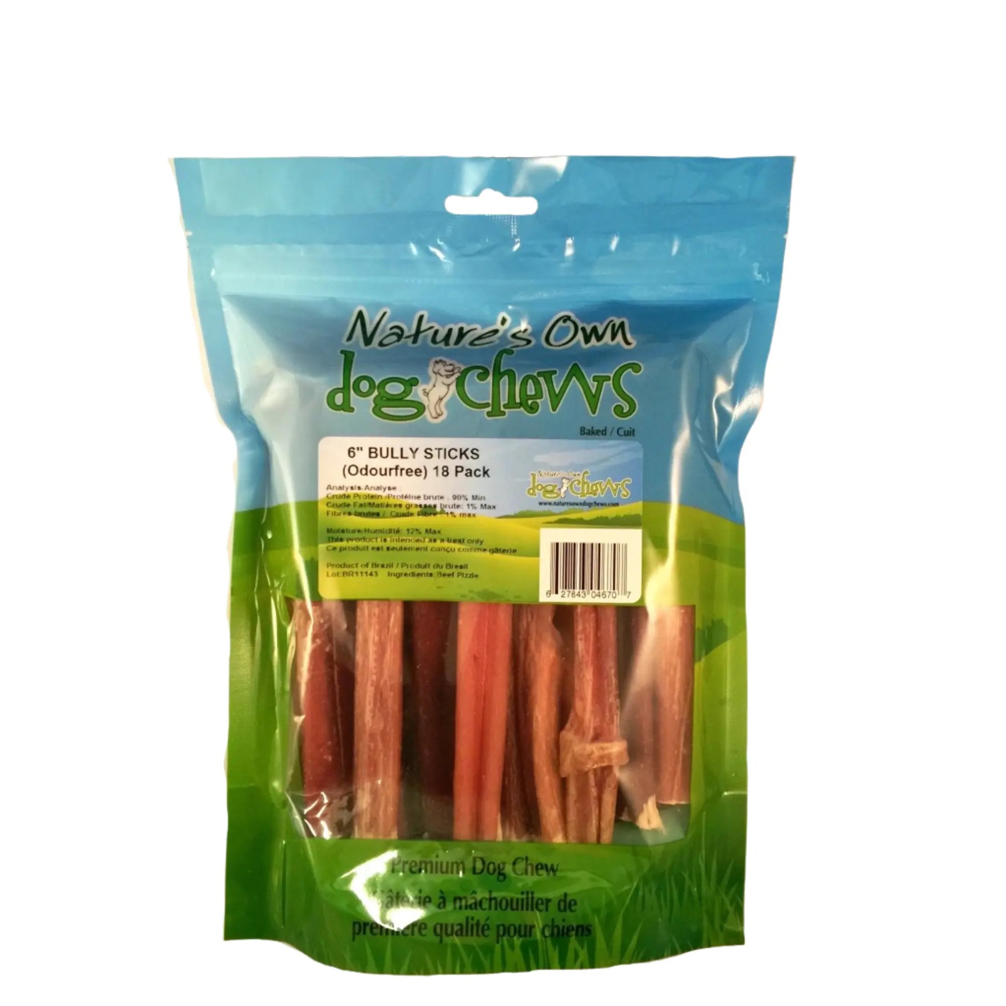 Vrac Nature's Own - Bully Stick sans odeur pour chiens