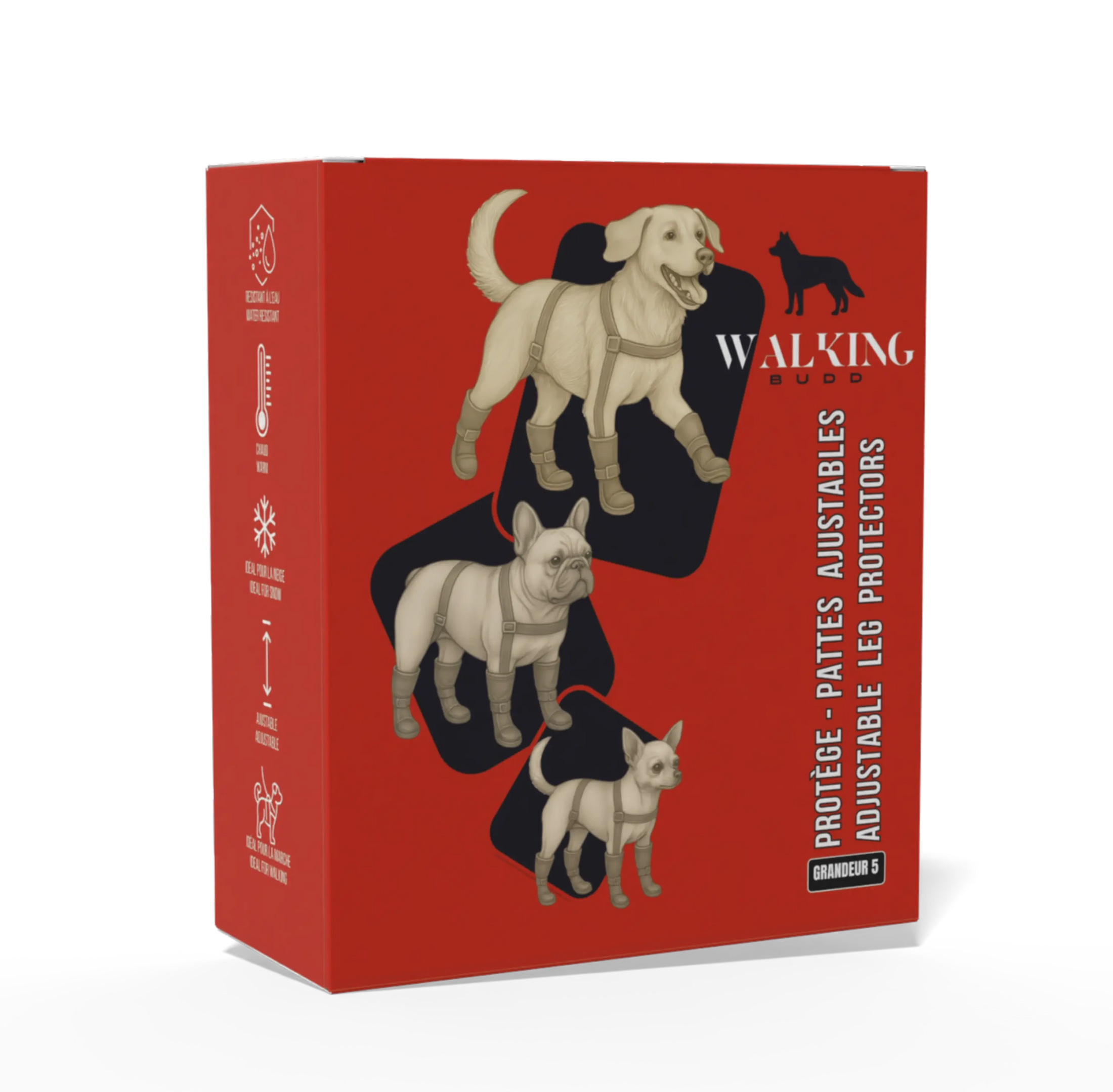 Walkin Budd - Protège pattes et corps ajustable pour chien Walking Budd